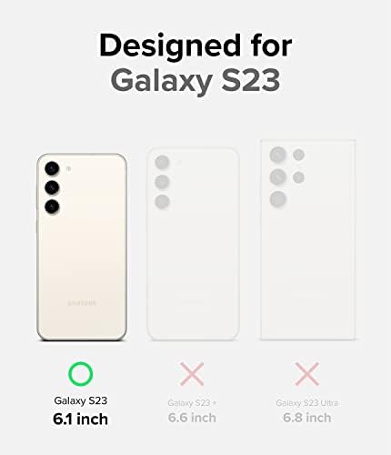 תיק רינגקה אוניקס תואם ל- Samsung Galaxy S23 [שחור] + עדשת מצלמה מסגרת זכוכית תואמת ל- Samsung Galaxy S23